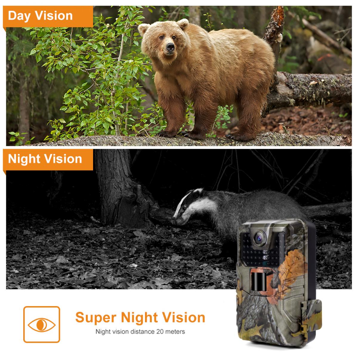 K&F HC-900A 20MP/0.3 seconds Trigger/1 PIR HD Outdoor trail camera Waterproof Hunting Infrared Night Vision Camera