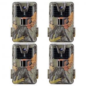 4PCS HC-900A 36MP//2.7K/0.2s Trigger Trail Camera HD Outdoor Game Camera Waterproof Hunting Infrared Night Vision Camera