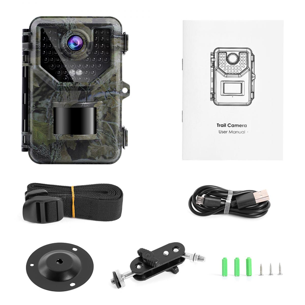 K&F HB-E2 Hunting Camera Scouting Camera Wild View 1080P 16MP HD PIR Motion Night Vision Camera