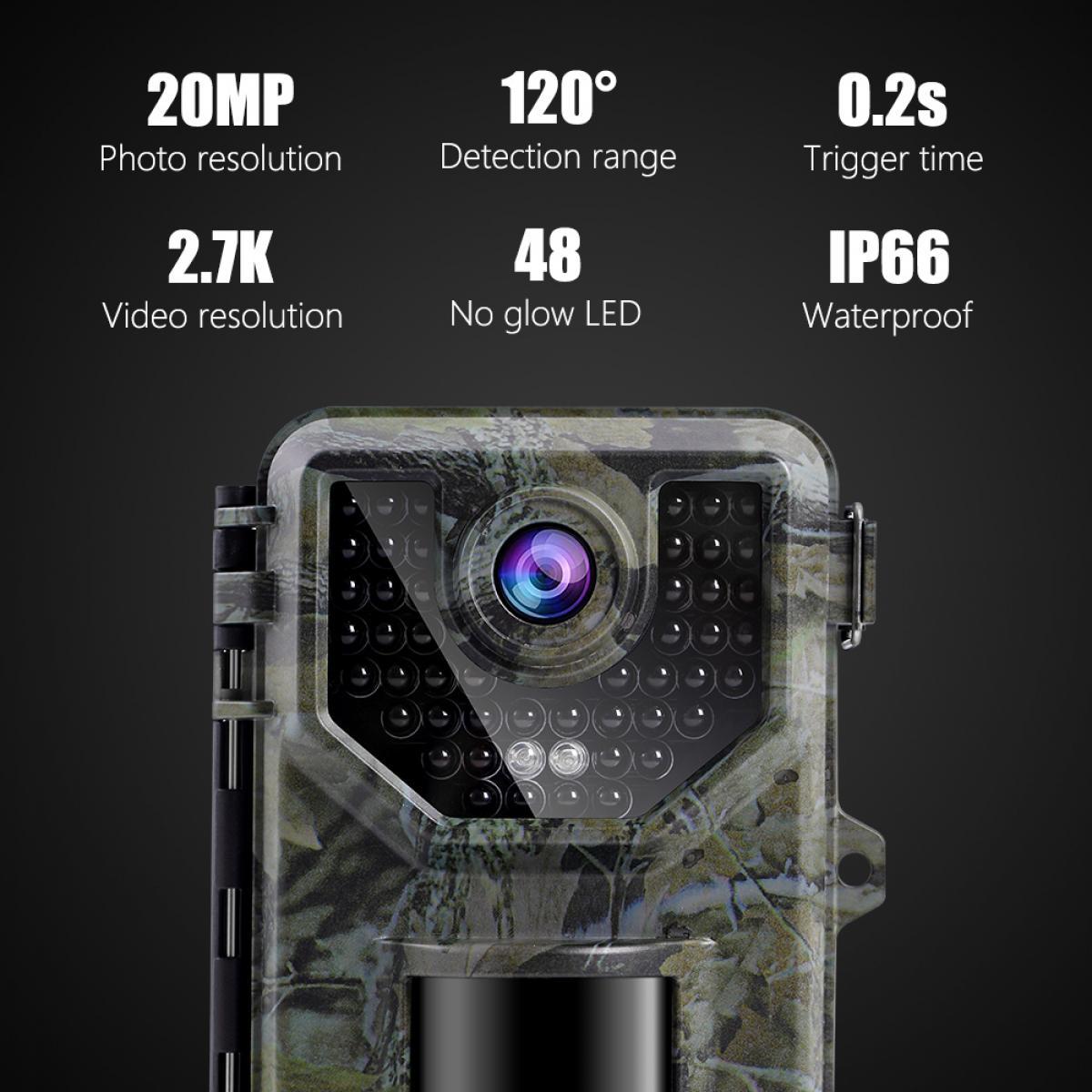 K&F HB-E2 Hunting Camera Scouting Camera Wild View 1080P 16MP HD PIR Motion Night Vision Camera