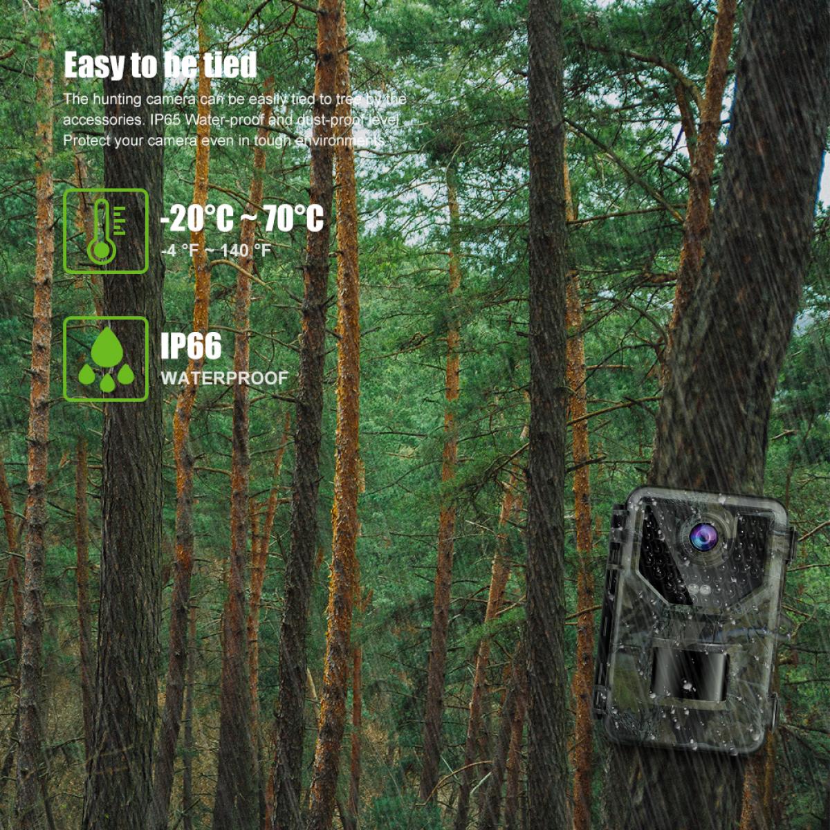 K&F HB-E2 Hunting Camera Scouting Camera Wild View 1080P 16MP HD PIR Motion Night Vision Camera