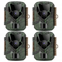 KF-301 Dark green 16MP/0.4 seconds start, 1 PIR HD outdoor waterproof hunting and hunting infrared night vision camera official website sale (4pcs)