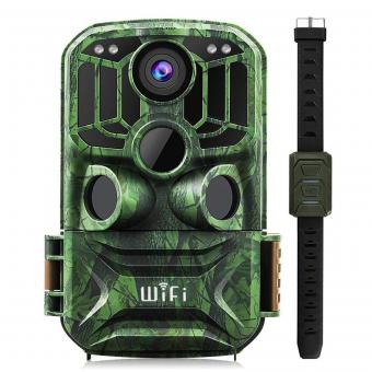 24MP 1296P HD Trail Camera with WiFi, 5 Million Sensor Outdoor Wildlife Monitoring Waterproof Night Infrared Vision Hunting Camera