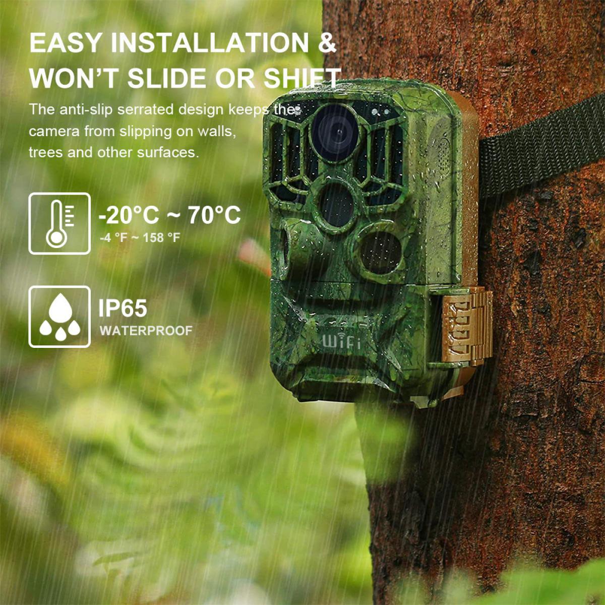 K&F KF-401F WiFi Trail Camera 5 Million Sensor 24MP 1296P HD Outdoor Wildlife Monitoring Waterproof Night Infrared Vision Hunting Camera