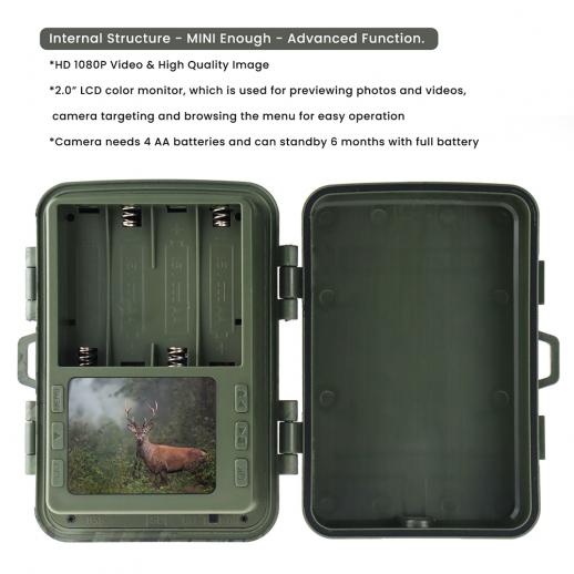 Details about   Mini 20MP Trail Camera 1080P Hunting Camera IR Night Vision Waterproof Outdoor 