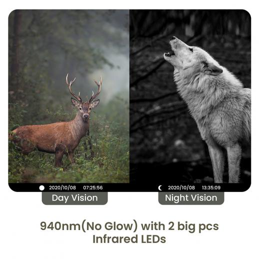 20MP 1080P Hunting Camera Farm Security Home Cam Night Vision Waterproof No Glow 