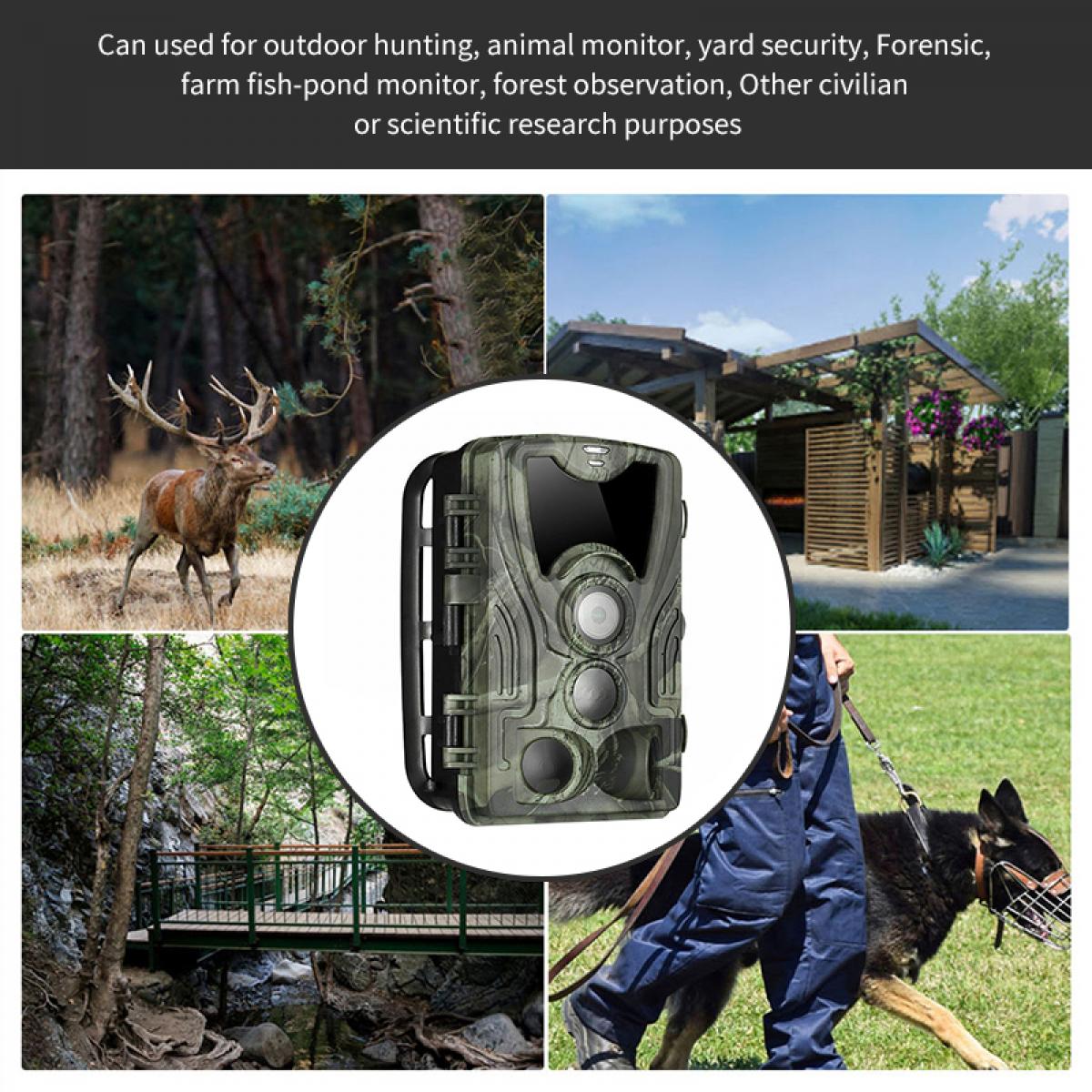 4K WiFi 30MP Wildlife Hunting Camera with 940nm infrared LED with Light Night Vision,120°Wide-Angle+ 32GB Memory Card