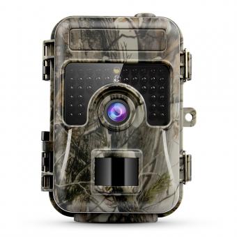 16MP 1080P Trail Camera H.264 HD Video Game Camera, Clear 100ft Non-glow Infrared Night Vision, 0.1s Trigger Speed, 82ft Motion Detection, Wild Animal Monitoring Waterproof HH-662