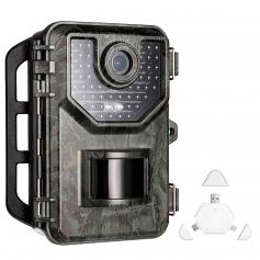 2.7K 20MP tracking camera 0.2s fast trigger speed IP66 waterproof sturdy hunting camera with 120° wide flash range,wildlife monitor + free SD TF three-in-one card reader