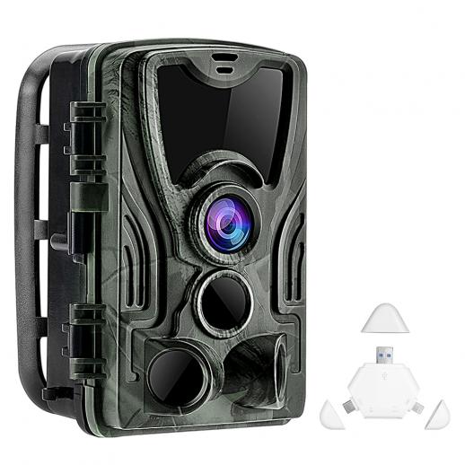 Câmera de jogo 4K WiFi 30MP off-road com 940nm infravermelho externo IP66 à prova d'água para caça à prova d'água câmera de visão noturna infravermelha + leitor de cartão SD TF três em um grátis
