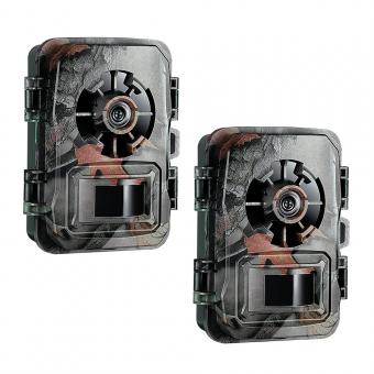 24MP*1296P night vision, 120° wide-angle 0.2S trigger 2-inch screen tracking camera maple leaf color*2 sets