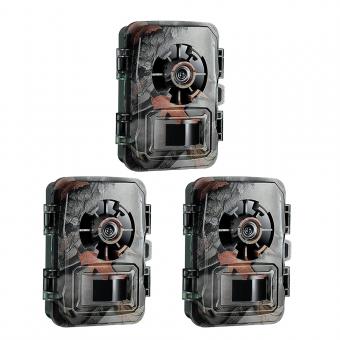 24MP*1296P night vision, 120° wide-angle 0.2S trigger 2-inch screen tracking camera maple leaf color *3 sets