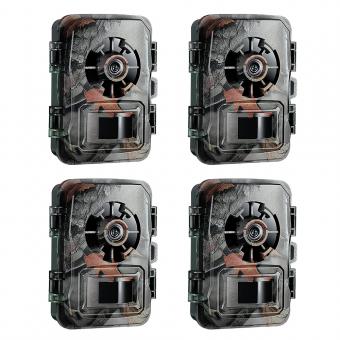 24MP*1296P night vision, 120° wide-angle 0.2S trigger 2-inch screen tracking camera maple leaf color*4 sets