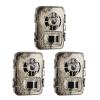 24MP*1296P night vision, 120° wide angle*0.2S trigger 2-inch screen hunting camera bark color*3 sets
