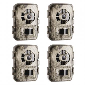 24MP*1296P night vision, 120° wide angle*0.2S trigger 2-inch screen hunting camera bark color*4 sets