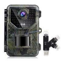 K&F Concept HB-E10 16MP 0.3s Outdoor Waterproof Hunting and Hunting Infrared Night Vision Camera + Metal 4-port 2-in-1 Card Reader(KF35.004 +835010001)