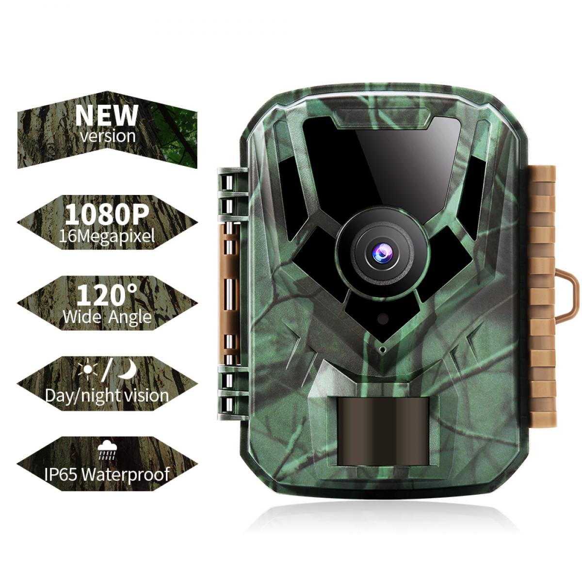 16MP 0.4s Waterproof Hunting and Hunting Infrared Night Vision Camera + Metal Four-Port 2-in-1 Card Reader (KF35 .006+835010001)