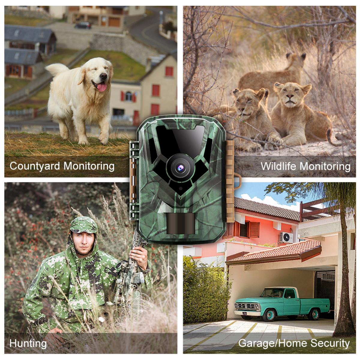 16MP 0.4s Waterproof Hunting and Hunting Infrared Night Vision Camera + Metal Four-Port 2-in-1 Card Reader (KF35 .006+835010001)