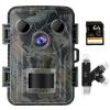 1080P 20MP Tracking Camera 940nm Infrared Outdoor IP66 Waterproof Hunting Infrared HD Night Vision Camera with 64G SD Card and Multi-function Card Reader Combo Set
