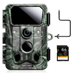 4K 30MP トラッキング カメラ WiFi ゲーミング カメラ 0.2 秒トリガー クリア ナイト ビジョン 64G SD カードとツリー スパイク付き
