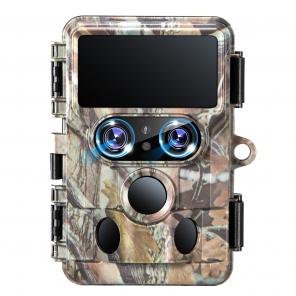 4K Trail Camera Dual Lens Starlight Night Vision 48MP WiFi Bluetooth Game Camera, 120° Detection 0.3s Trigger, IP66 Waterproof for Wildlife Monitoring