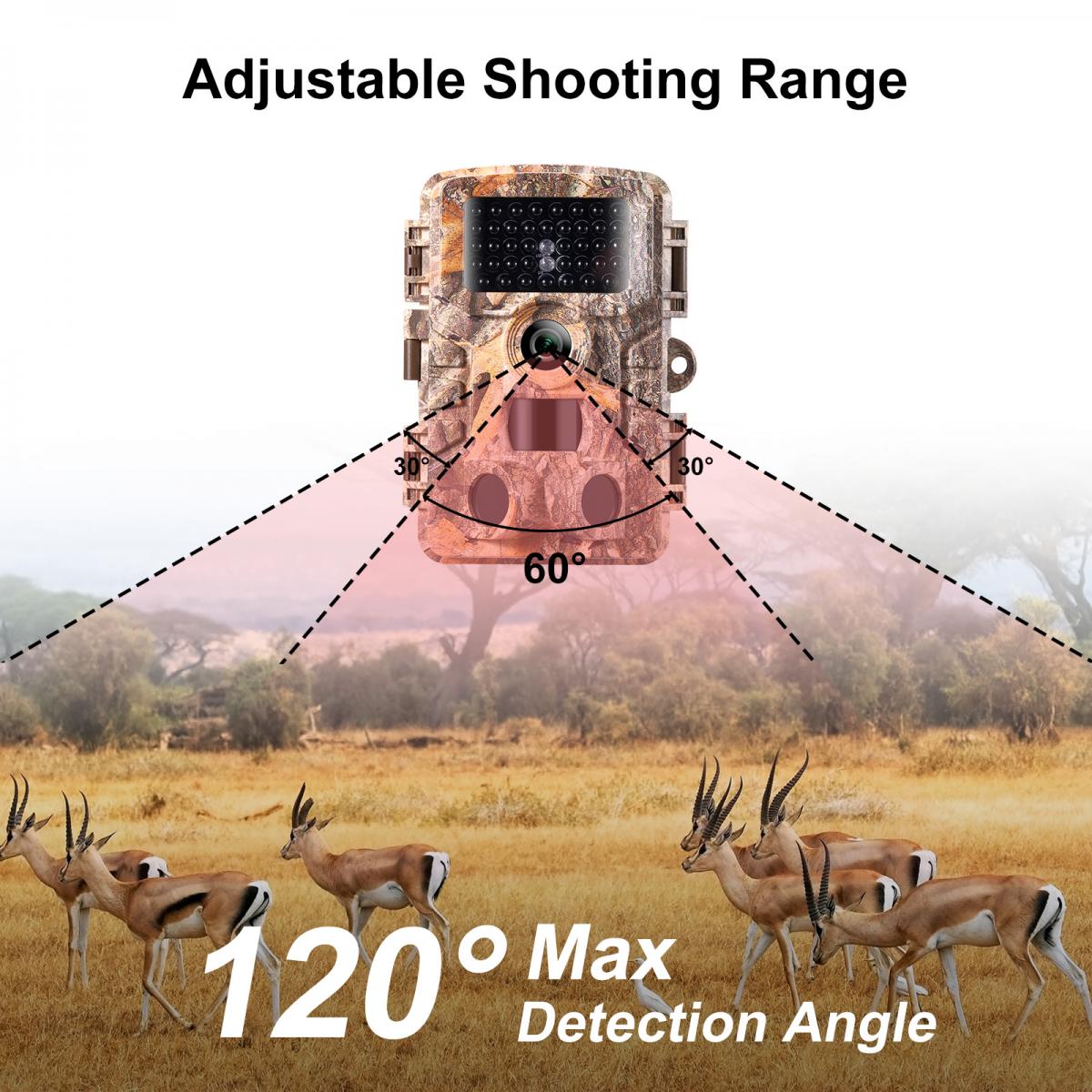 1/4 mile long range hunting camera with wireless alarm with battery and 64G card K&F Concept