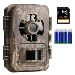 24MP*1296P Night VisionTrail Camera 120° Wide Angle*0.2s Trigger 2” Screen with AA Alkaline Battery and 64G High Speed SD Card