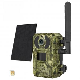4G Low Power Consumption LTE Hunting Camera, Solar and Battery Powered 2K Hunting Camera with 4W Solar Panel US Version