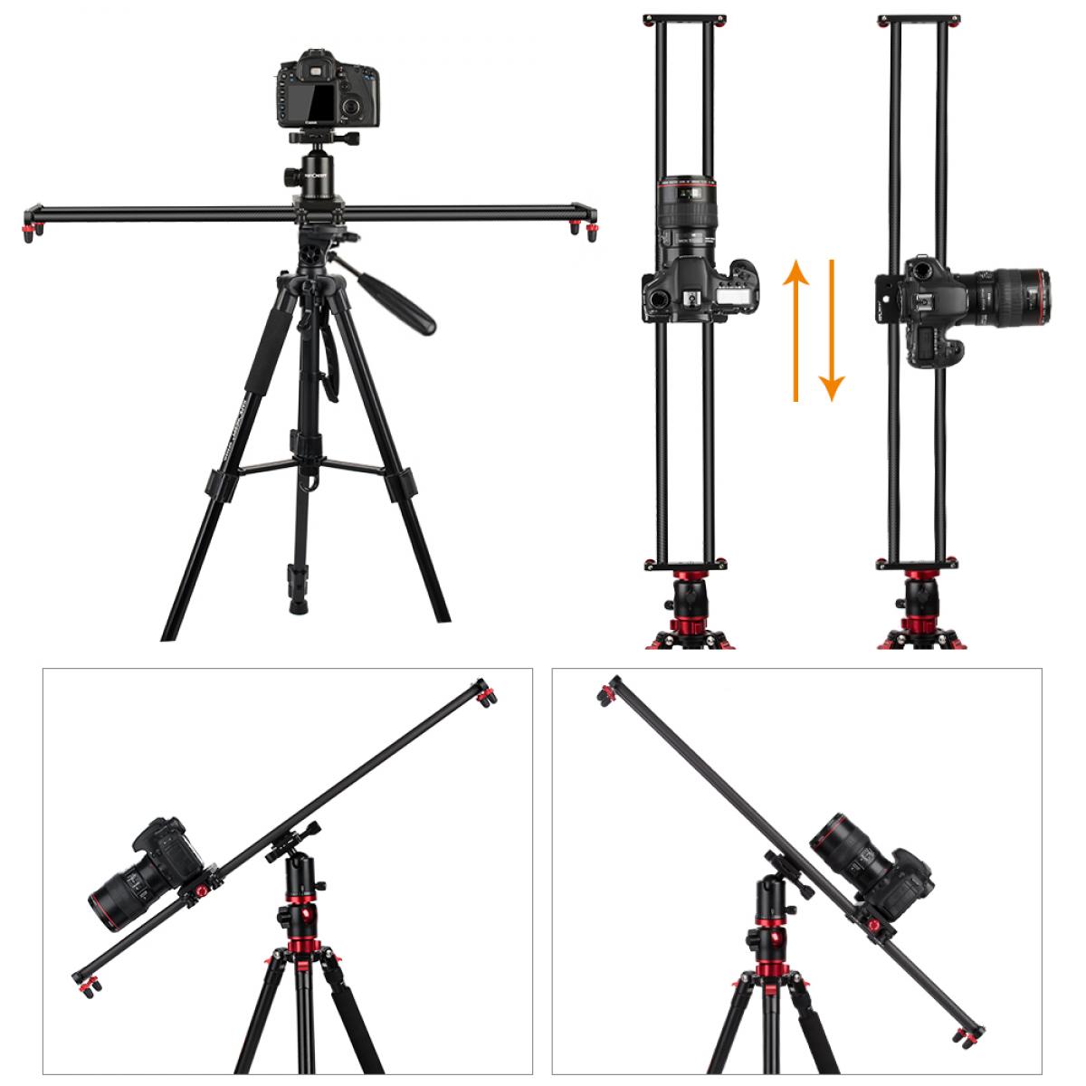 Camera Tripod Slider 80cm Carbon - K&F Concept