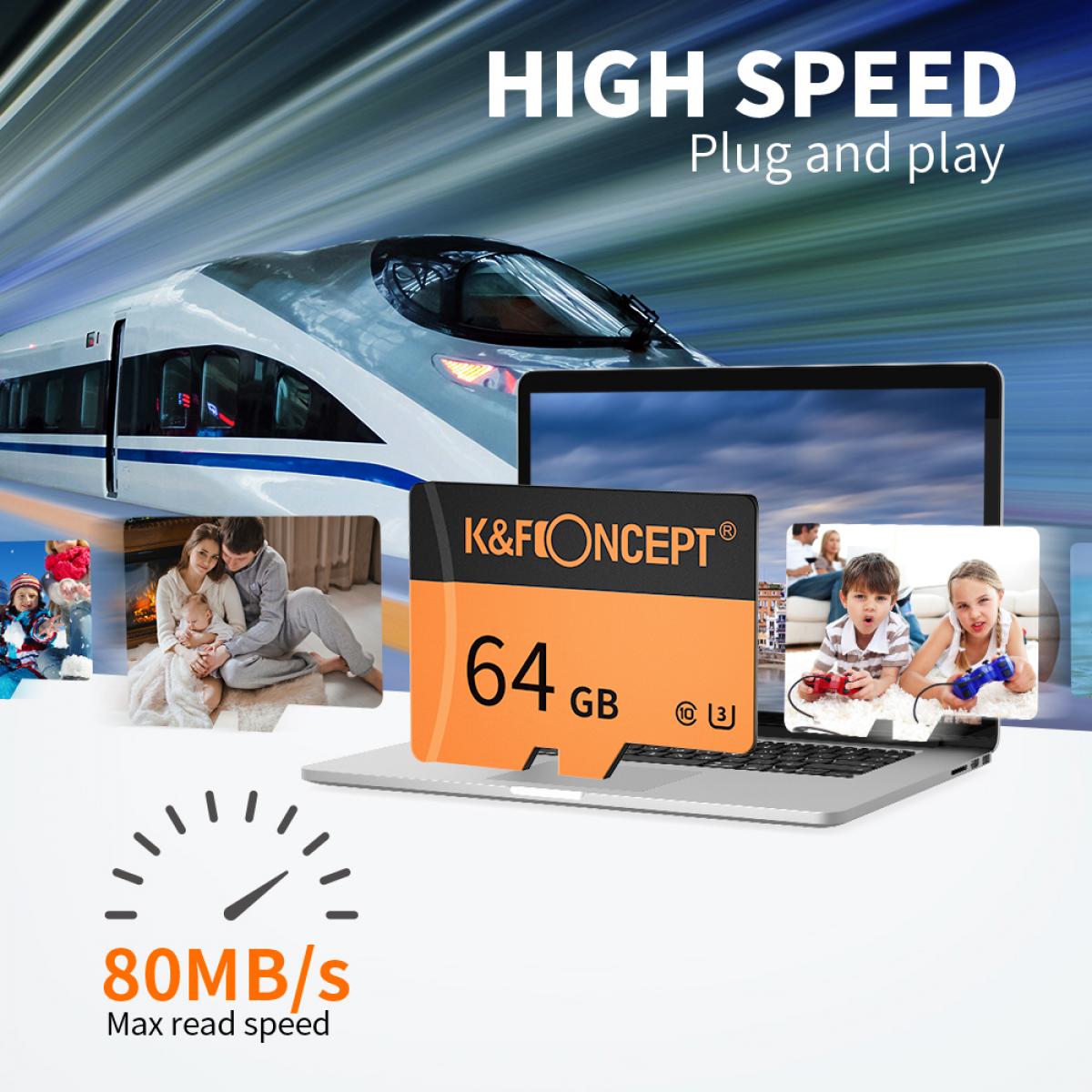 Cartão de memória 64G micro SD + tamanho completo