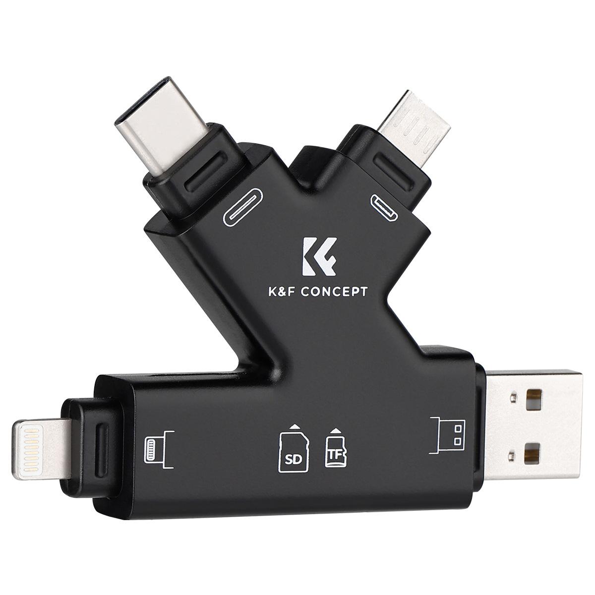 SD Card Reader for iPhone/iPad/Android/Mac/Computer/Camera - K&F Concept