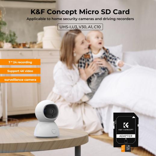 K&F Concept Carte Micro SD 32G U3/V30/A1 avec Adaptateur et Carte Mémoire  Adaptée 2pcs pour Caméra de Surveillance, Caméra de Chasse et Dashcam - K&F  Concept