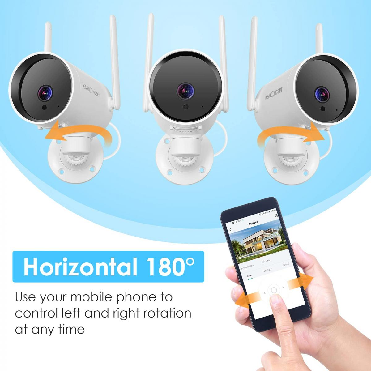 4G Mini 1080P Cámara de Vigilancia con Transmisión en Directo al Móvil, Pequeña  Cámara con Visión Nocturna, Detección de Movimiento, Audio Bidireccional y  Tarjeta SIM - K&F Concept