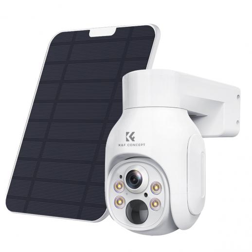 K&F CONCEPT Outdoor 4G LTE Security Camera Wireless PIR human sensor + AI human detection, a variety of installation structures, with a 3-meter extension cable US version of the 4G solar camera