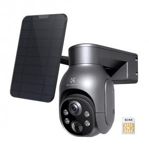 4G Solar Security Camera System Wireless LTE cctv Solar Camera PIR Human Sensor + AI human Detection 2-Way Audio Built-in Battery 9000mAh 2K Infrared Night Vision (Only ship to US)