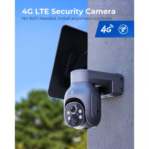 Buy 4G solar security camera AI human detection LTE/EU with