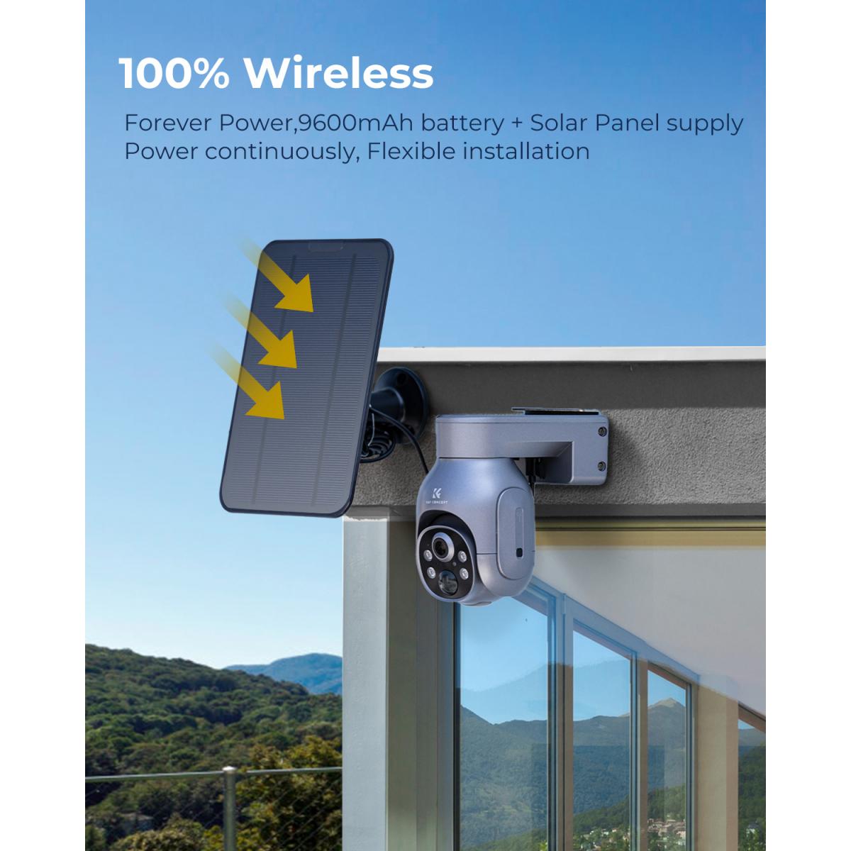 4G LTE Cellular Security Camera Wireless Outdoor, Solar Powered No WiFi