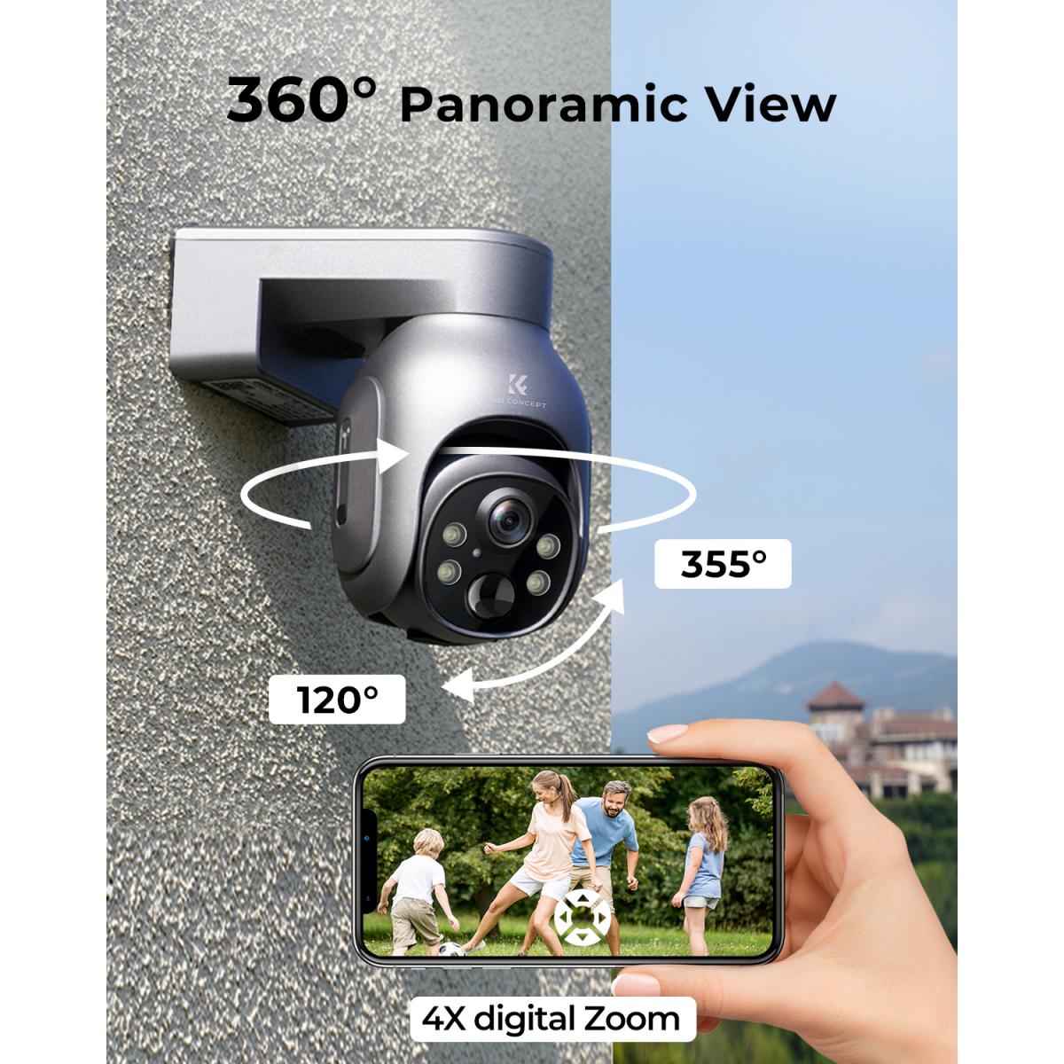 4G LTE Cellular Security Camera Wireless Outdoor, Solar Powered No WiFi