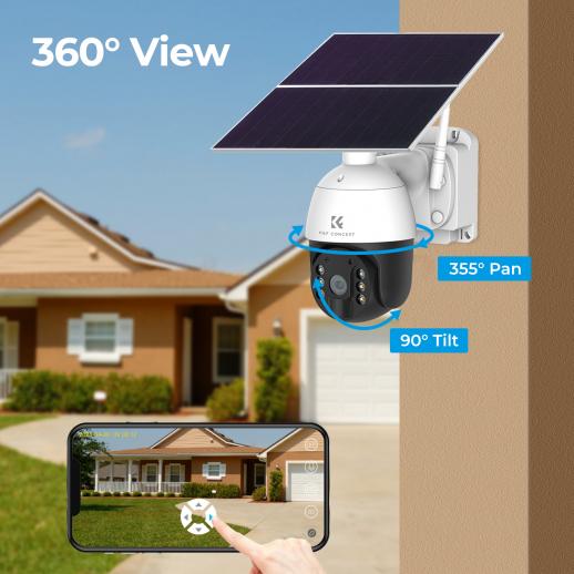 EZVIZ Solar Security Cameras Wireless Outdoor, Camera for Home Security  Outside with Color Night Vision, 2-Way Audio, AI Motion Detection and  Alarm