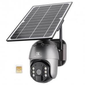 4G solar security camera System Wireless LTE cctv solar camera PIR Motion Detection 2-Way Audio Built-in Battery 10400mAh 2K Infrared Night Vision 20m/65.6ft US Version + SIM card without contract