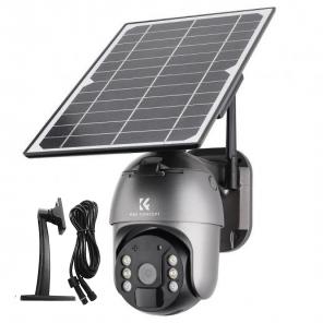 4G Solar Security Camera System Wireless LTE cctv Solar Camera PIR Motion Detection 2-Way Audio Built-in Battery 10400mAh 2K Infrared Night Vision 20m/65.6ft US Version + Stand + 2m Extension Cable