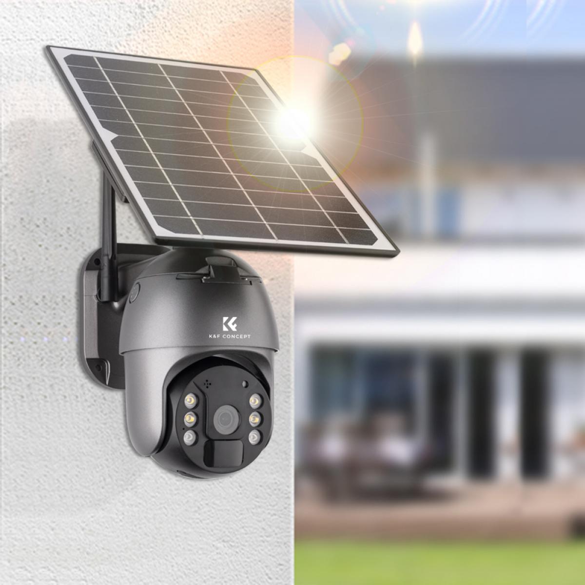 2K Cámara de Vigilancia 4G LTE Exterior Batería Solar Inalámbrica, PIR Detección de Movimiento, Visión Nocturna, IP66 Impermeable con Cable 2m