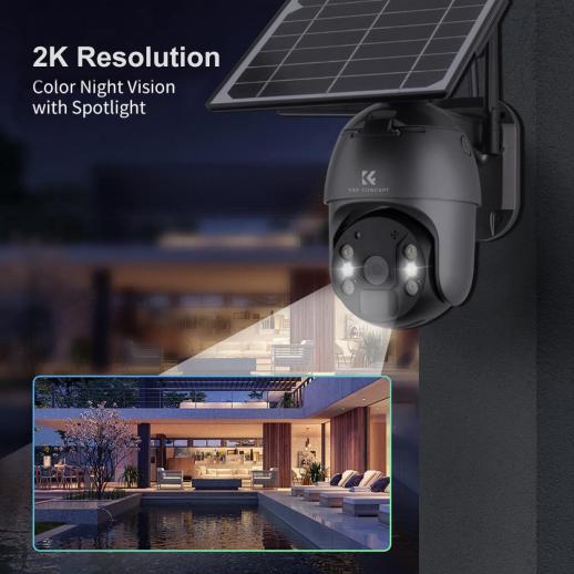 2023 Best Wireless Outdoor Security Camera Solar Power Wire-Free - KENTFAITH