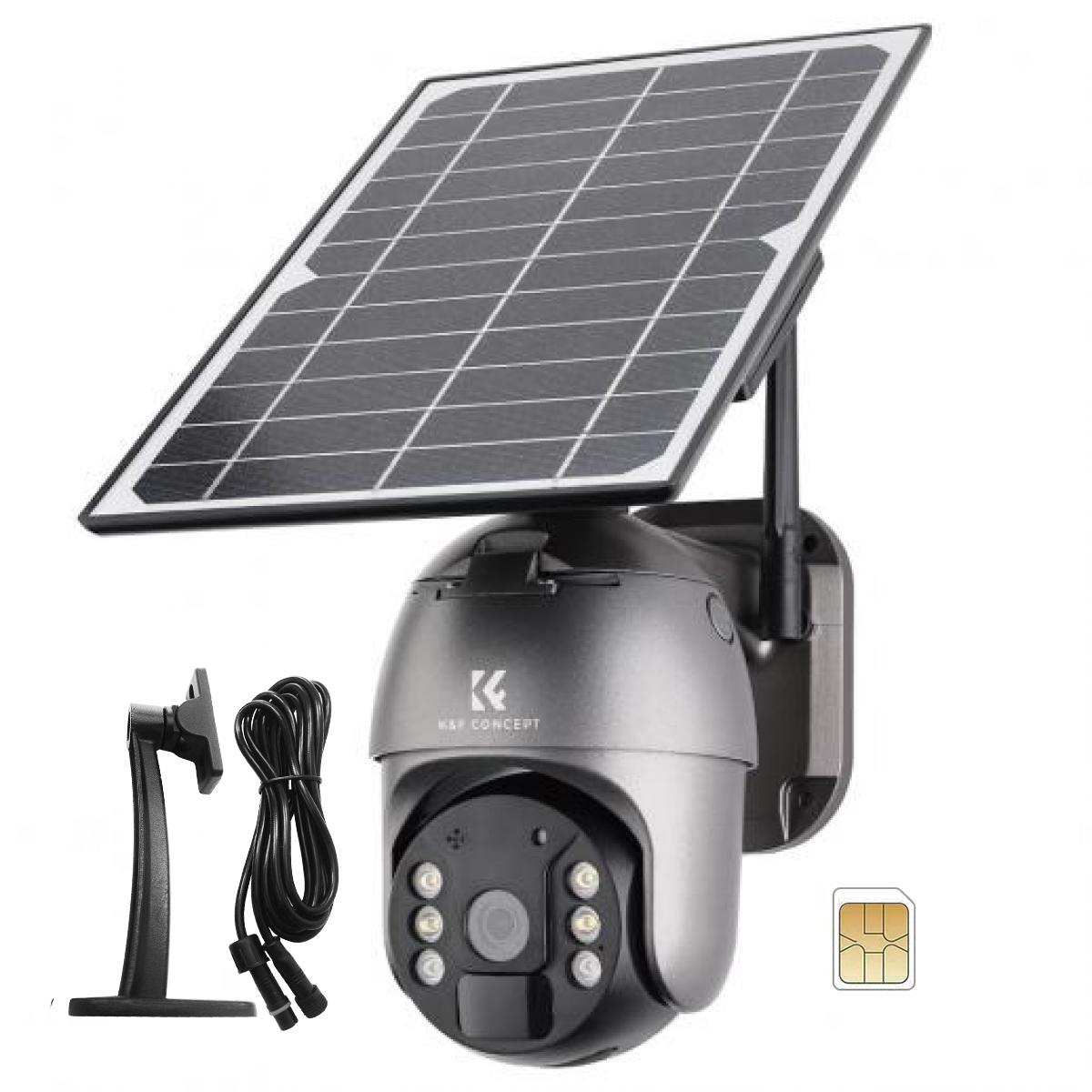 2K Cámara de Vigilancia 4G LTE Exterior Batería Solar con Tarjeta SIM - K&F  Concept