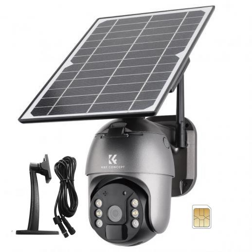 4G solar security camera System Wireless LTE cctv solar camera PIR Motion Detection 2-Way Audio Built-in Battery 10400mAh 2K Infrared Night Vision 20m/65.6ft AU Version + Stand + 2m extension cable + Sim Card Without Contract