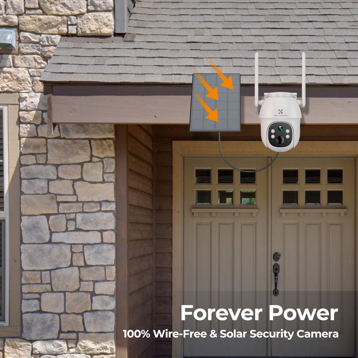 4G Solar Security Camera System Wireless LTE cctv Solar Camera PIR Human Sensor + AI Human Detection 2-Way Audio Built-in Battery 9600mAh 2K Infrared Night Vision 10m / 32ft US Version