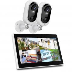 NVR outdoor security camera outdoor camera with Screen Kit with 2 Low Power Camera Card Kit