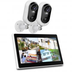 NVR outdoor security camera outdoor camera with Screen Kit with 2 Low Power Camera Card Kit