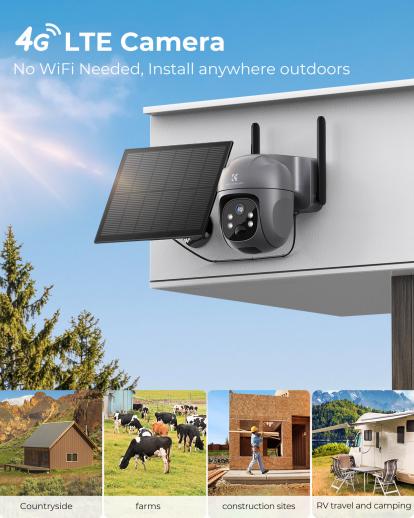 Câmara de Vigilância Solar IP66 360º 4G Exterior - Smartfy