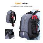 Camera Backpack 25L Large Capacity Camera Bag with Windproof Umbrella, Camera Case with Raincover and 15.6 Inch Laptop Compartment Compatible for Canon/Nikon/Sony/DJI Mavic Drone - Backpack 25L Nature Wander 08 (Grey）